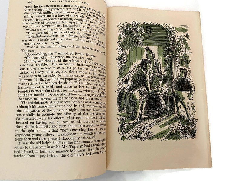 Vintage Book 1943 Edition  The Pickwick Papers by Charles Dickens - Duckwells