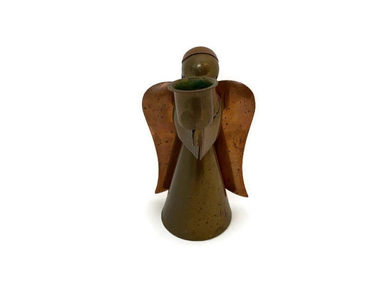 Vintage Brass Angel Candleholder - Duckwells