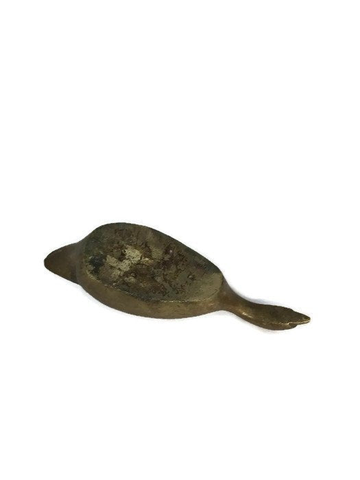 Vintage Brass Duck Paperweight - Duckwells