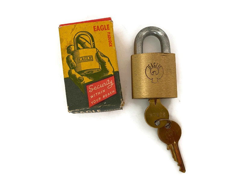 Vintage Brass Eagle Lock - Duckwells