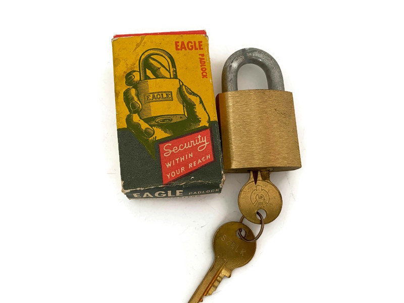 Vintage Brass Eagle Lock - Duckwells