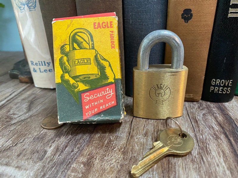 Vintage Brass Eagle Lock - Duckwells