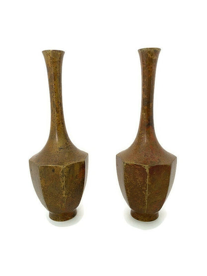 Vintage Bronze Modern Vases - Duckwells