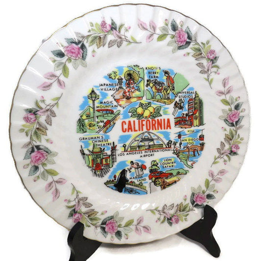 Vintage California Souvenir Plate - Duckwells