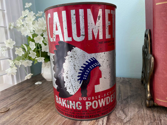 Vintage Calumet Baking Powder Large Tin at Duckwells