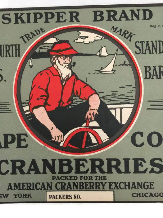 Vintage Cape Cod Cranberries Fruit Crate Label - Duckwells