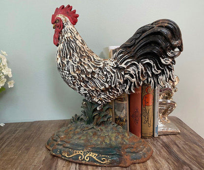 Vintage Cast Iron Rooster Doorstop - Duckwells