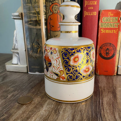 Vintage Ceramic Cologne Bottle with Stopper - Duckwells