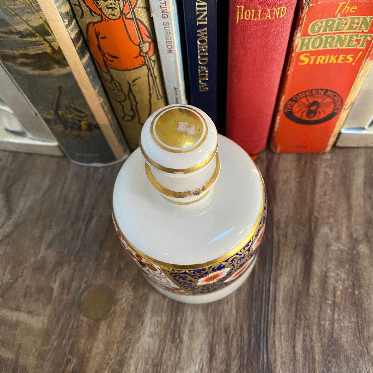Vintage Ceramic Cologne Bottle with Stopper - Duckwells