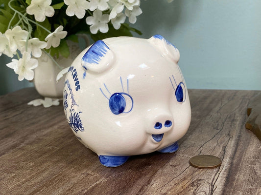 Vintage Ceramic Piggy Bank Sea Lion Caves Souvenir - Duckwells
