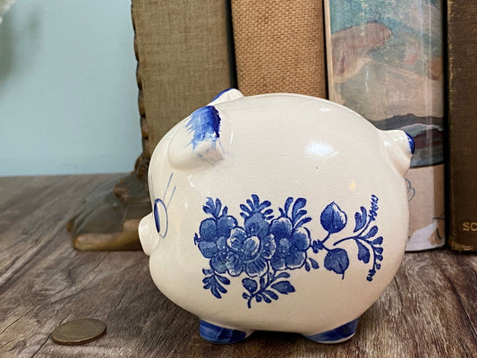 Vintage Ceramic Piggy Bank Sea Lion Caves Souvenir - Duckwells