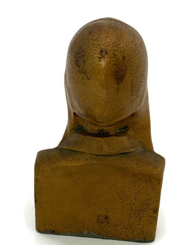 Vintage Charles Lindbergh Metal Bust Figurine - Duckwells