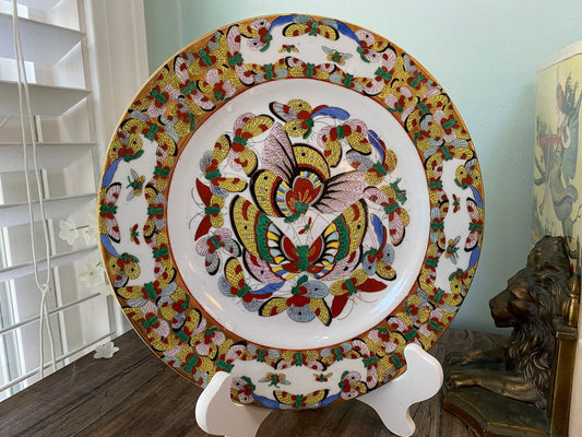 Vintage Chinese 1000 Butterflies Handpainted Plate at Duckwells