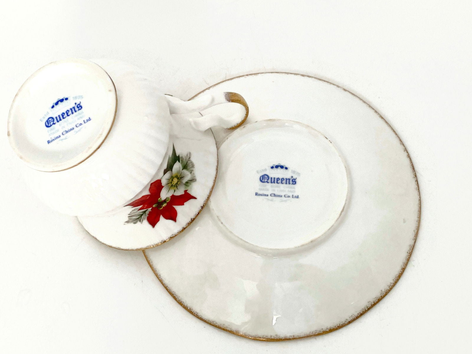 Vintage Christmas Cup and Saucer Set - Duckwells