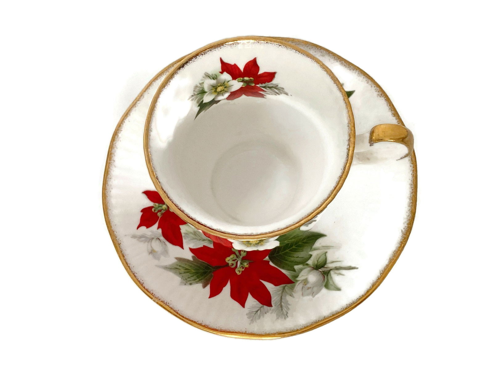 Vintage Christmas Cup and Saucer Set - Duckwells
