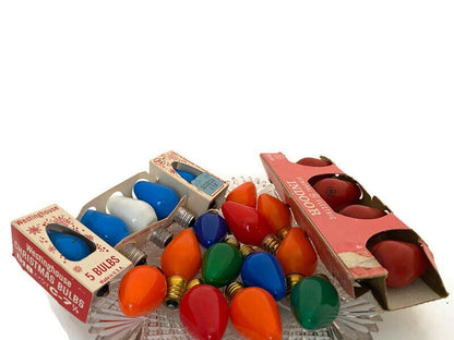 Vintage Christmas Light Bulbs with Original Packaging - Duckwells