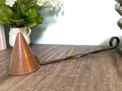 Vintage Copper and Brass Candle Snuffer - Duckwells
