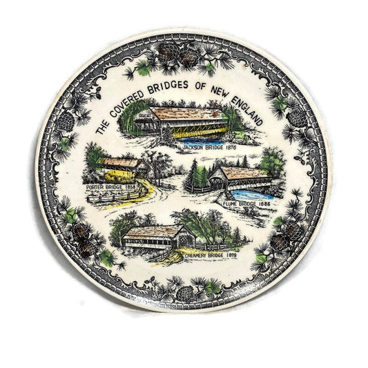 Vintage Covered Bridges of New England Plate - Duckwells