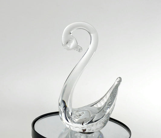 Vintage Crystal Swan by Pairpoint Glass at Duckwells