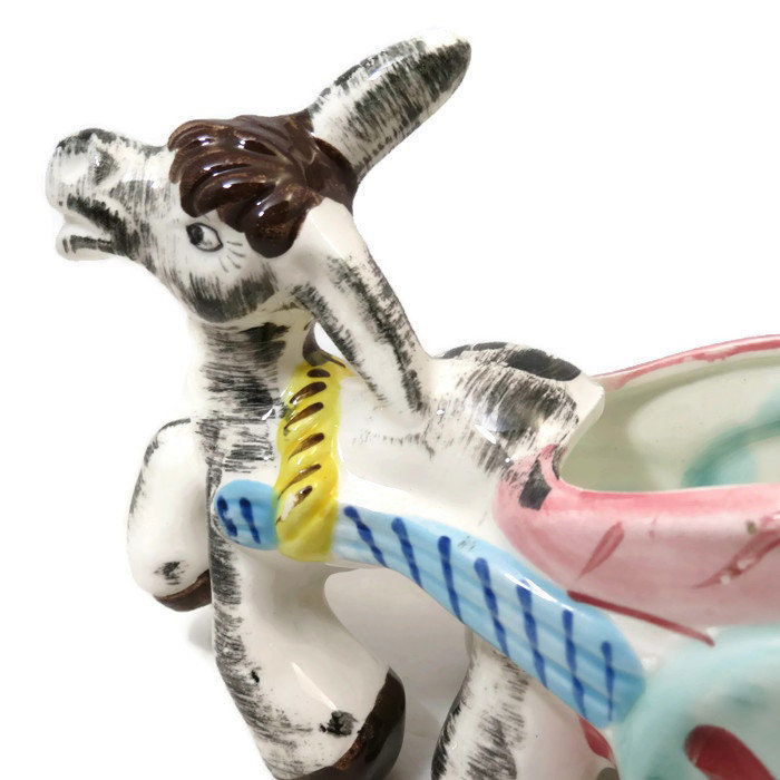 Vintage Donkey Cart Ceramic Planter - Duckwells