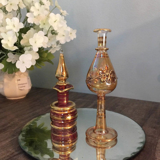 Vintage Egyptian Glass Perfume Bottles - Duckwells