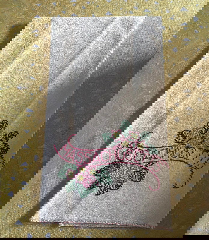 Vintage Embroidered Massachusetts Kitchen Towel at Duckwells