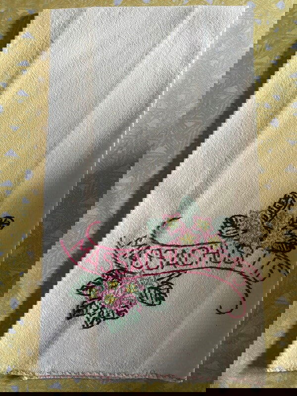Vintage Embroidered Massachusetts Kitchen Towel at Duckwells