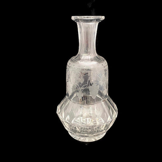 Vintage Etched Glass Bottle at Duckwells