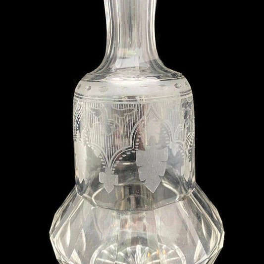 Vintage Etched Glass Bottle at Duckwells