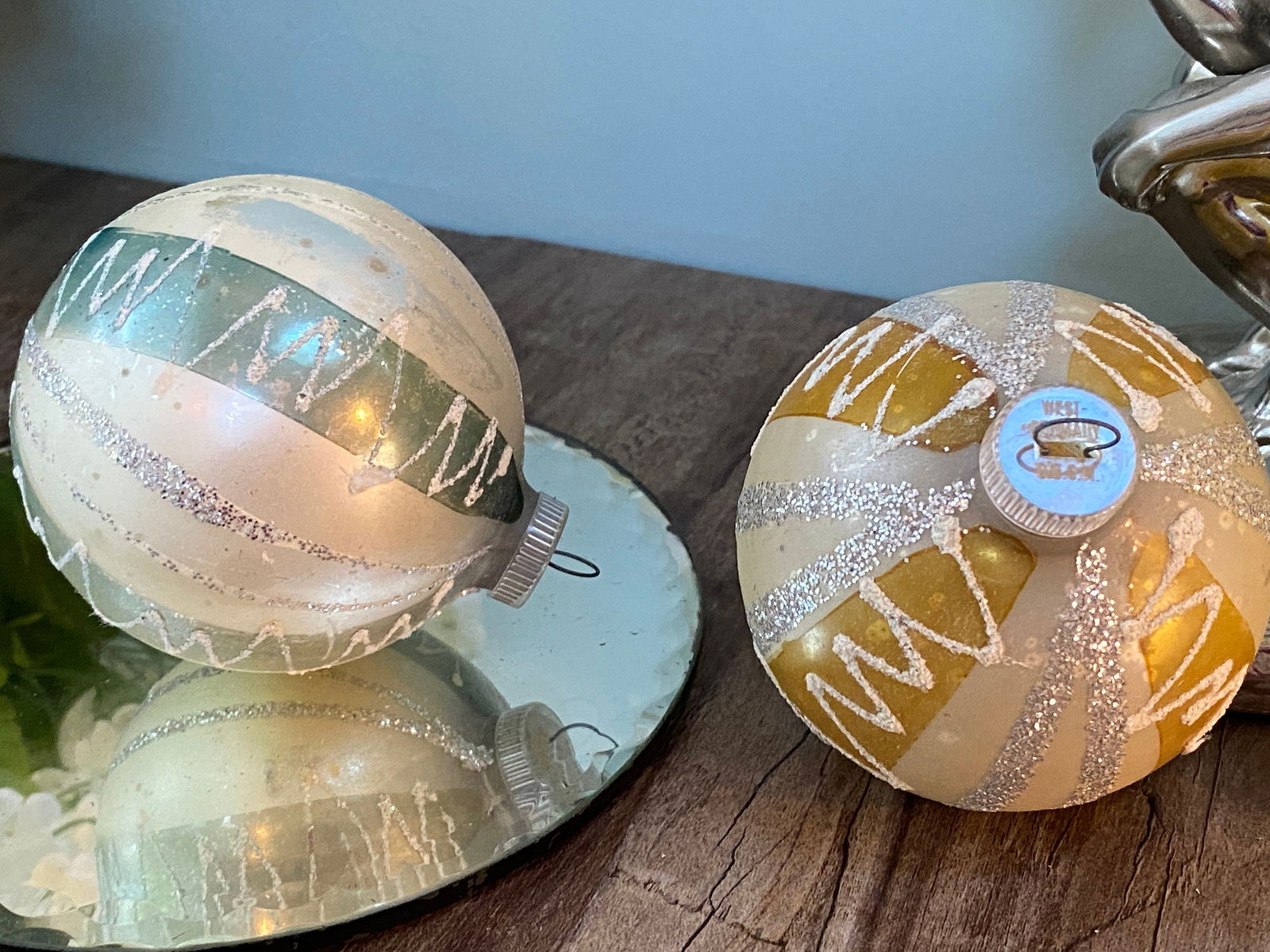 Vintage European Christmas Glass Ornaments with Original Box - Duckwells