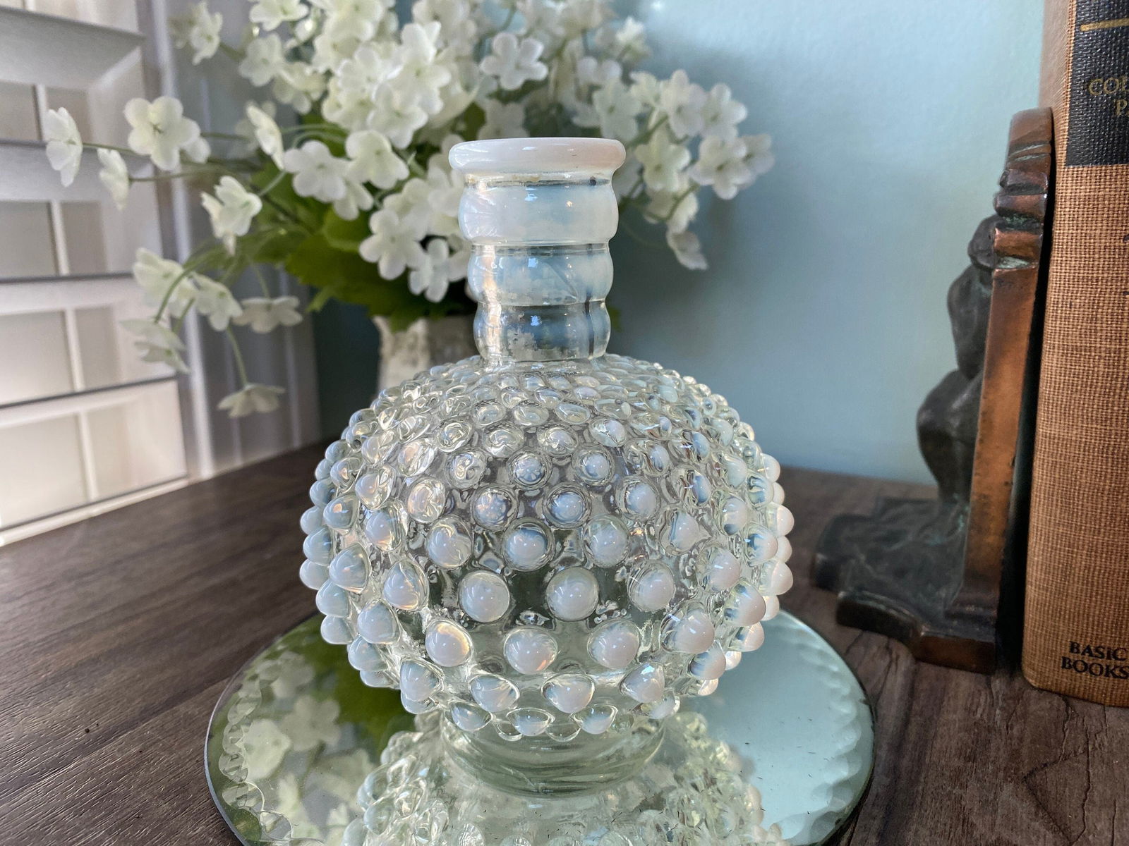 Vintage Fenton Hobnail Opalescent Bottle - Duckwells