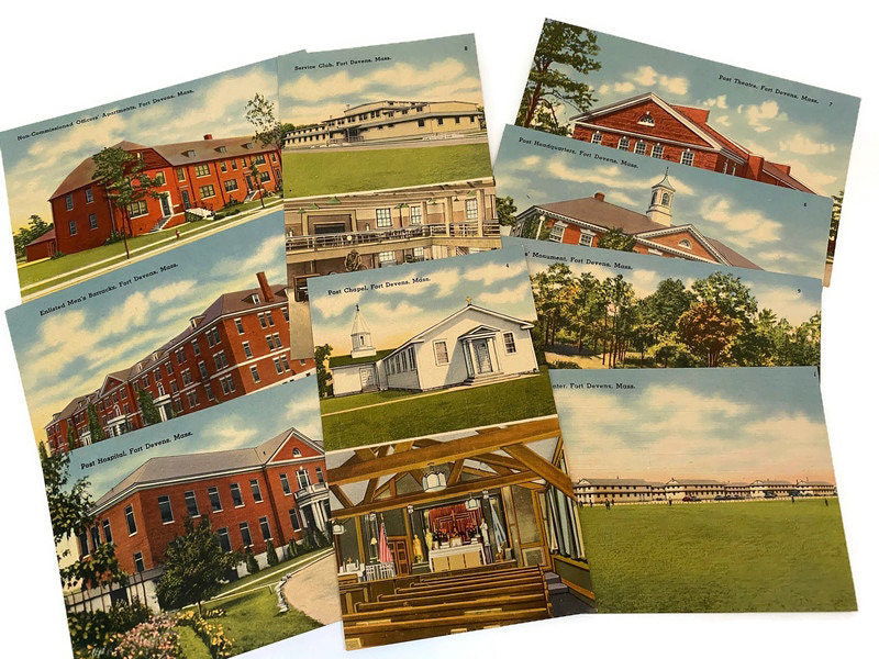 Vintage Fort Devens Postcards - Duckwells