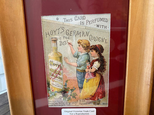 Vintage Framed Antique Victorian Era Trade Card - Duckwells