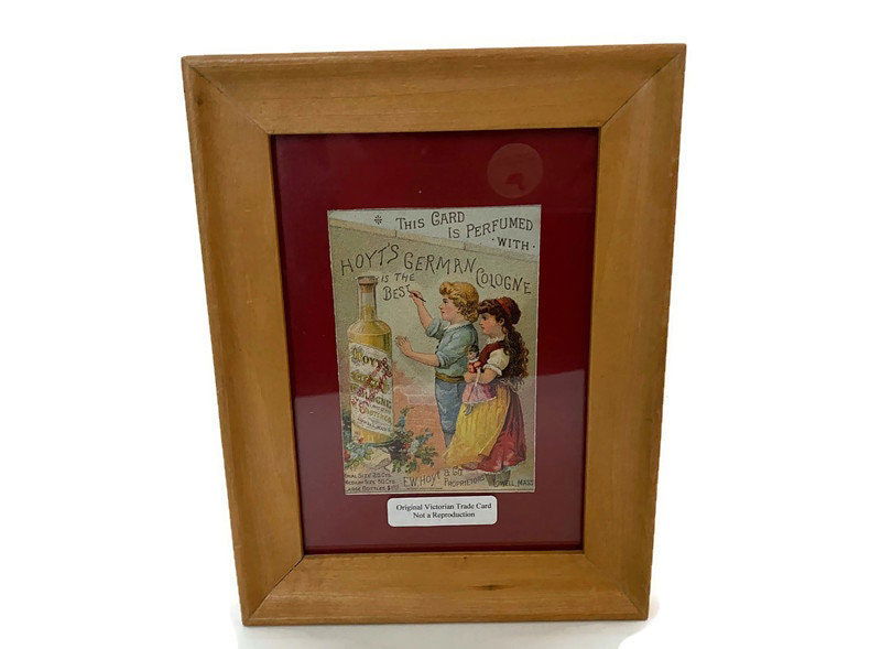 Vintage Framed Antique Victorian Era Trade Card - Duckwells