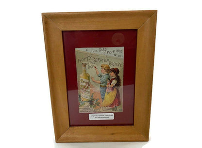 Vintage Framed Antique Victorian Era Trade Card - Duckwells