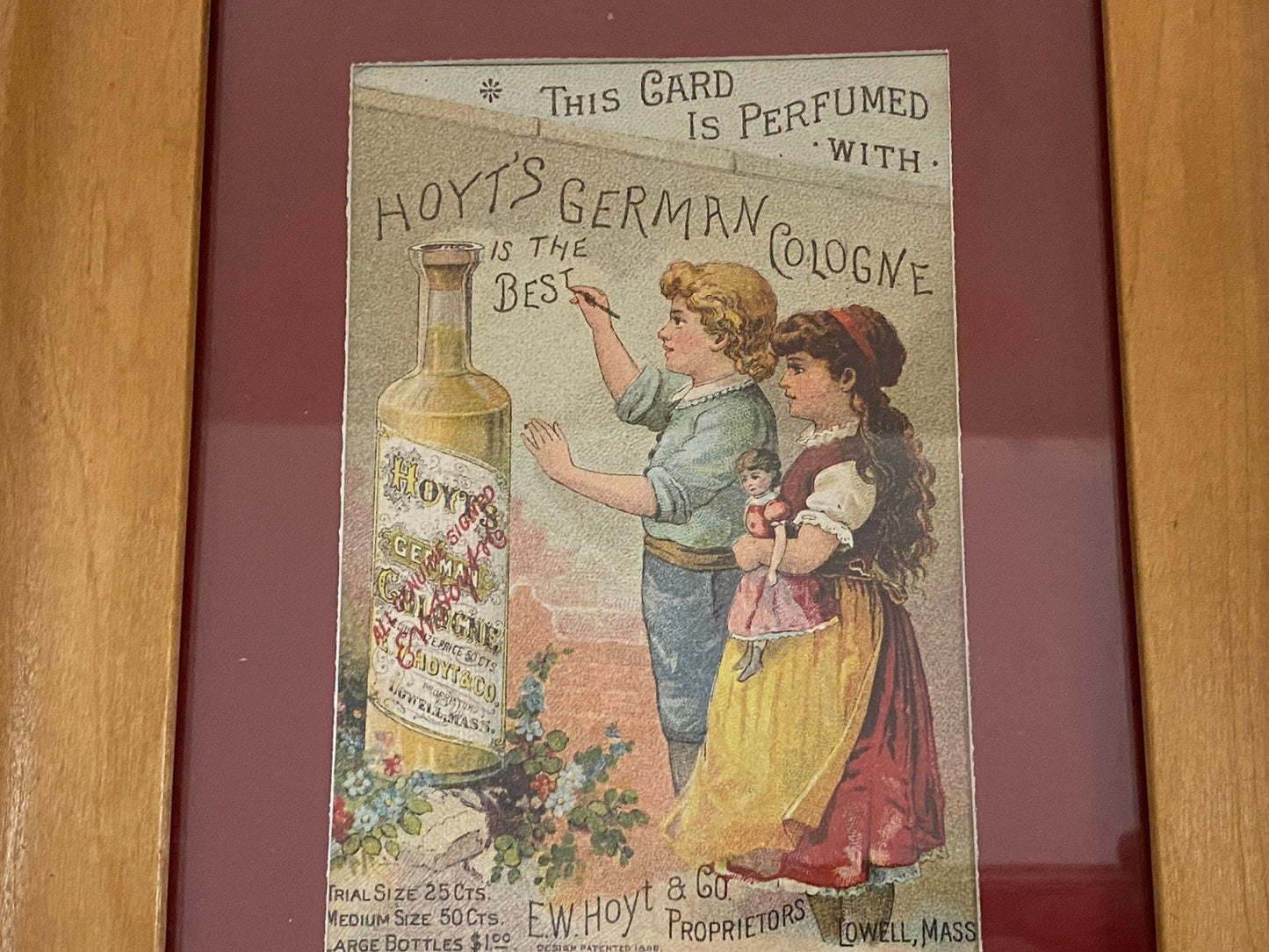 Vintage Framed Antique Victorian Era Trade Card - Duckwells