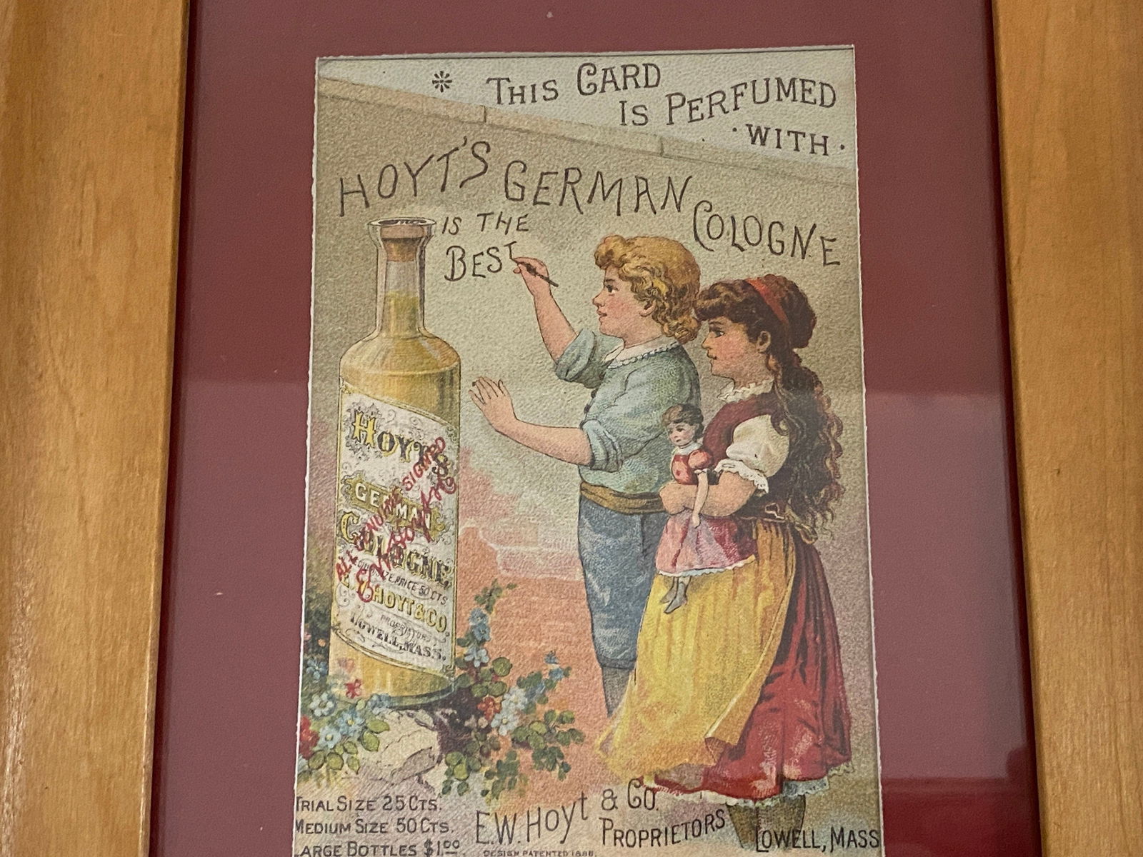 Vintage Framed Antique Victorian Era Trade Card - Duckwells