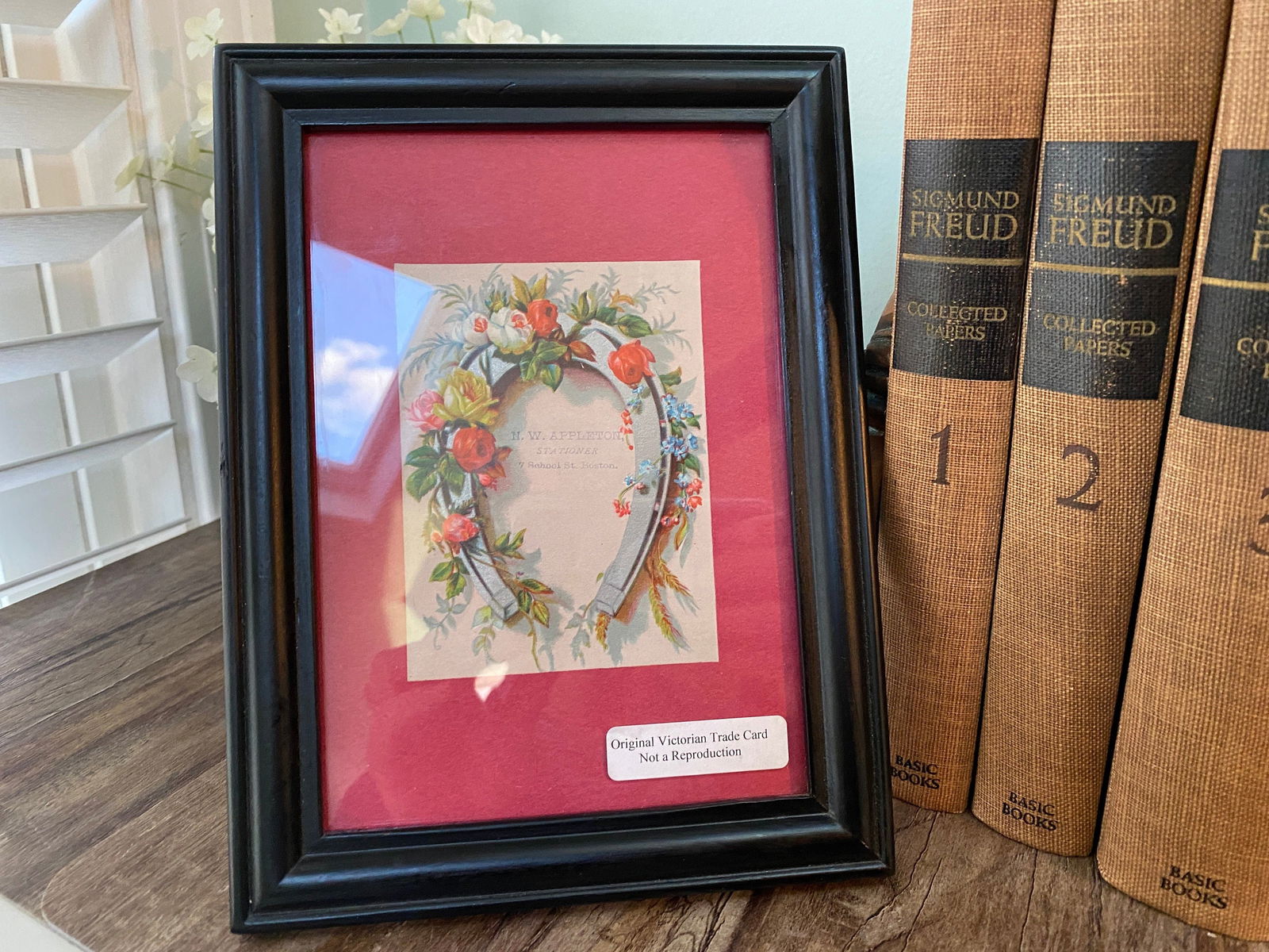 Vintage Framed Antique Victorian Era Trade Card - Duckwells