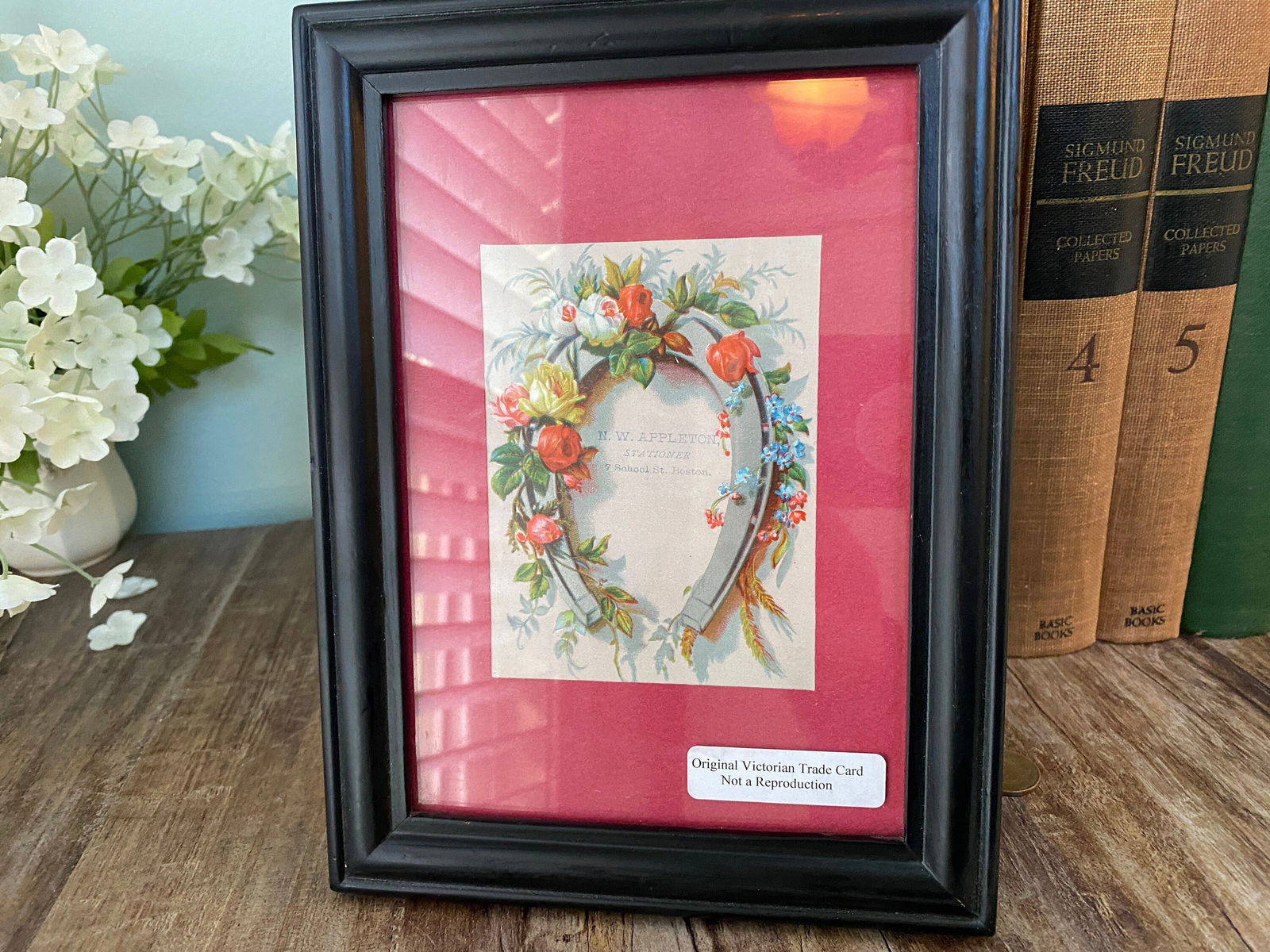 Vintage Framed Antique Victorian Era Trade Card - Duckwells