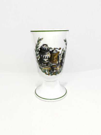 Vintage French Porcelain Pedestal Cup - Duckwells