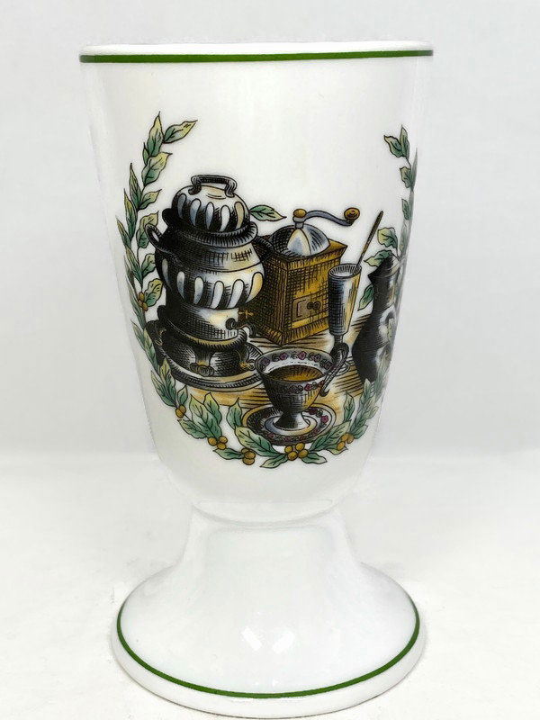 Vintage French Porcelain Pedestal Cup - Duckwells