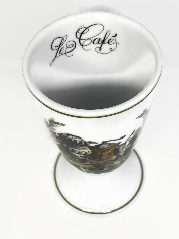 Vintage French Porcelain Pedestal Cup - Duckwells