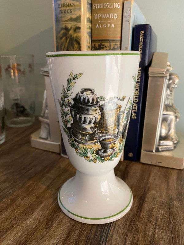 Vintage French Porcelain Pedestal Cup - Duckwells
