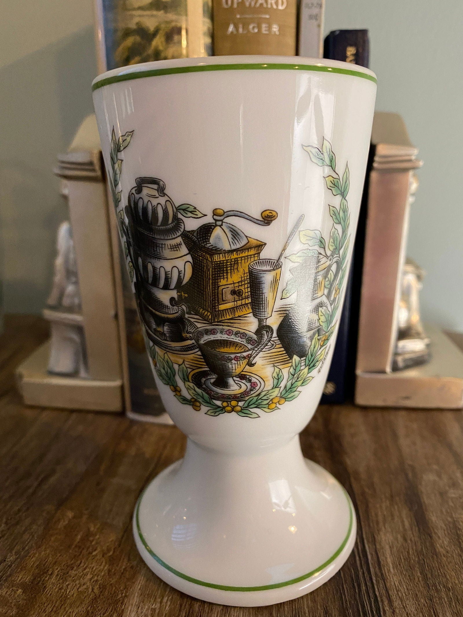 Vintage French Porcelain Pedestal Cup - Duckwells
