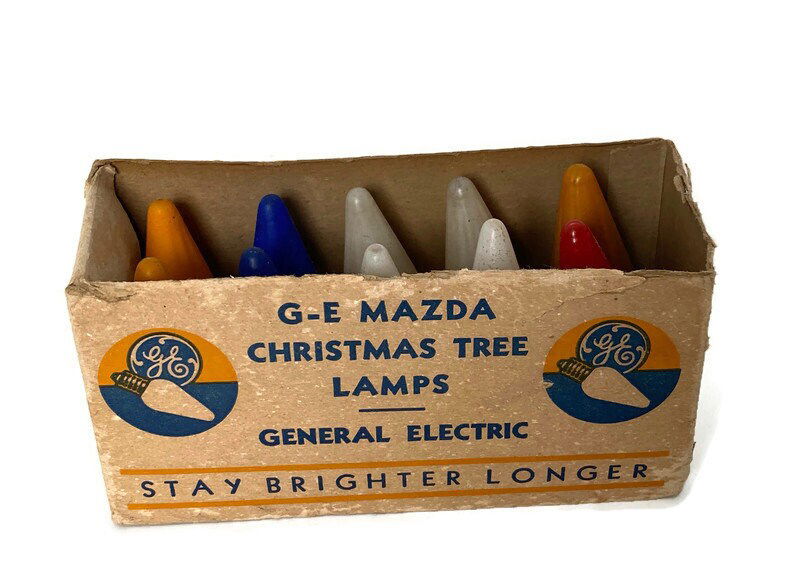 Vintage GE Mazda Christmas Tree Lamps - Duckwells