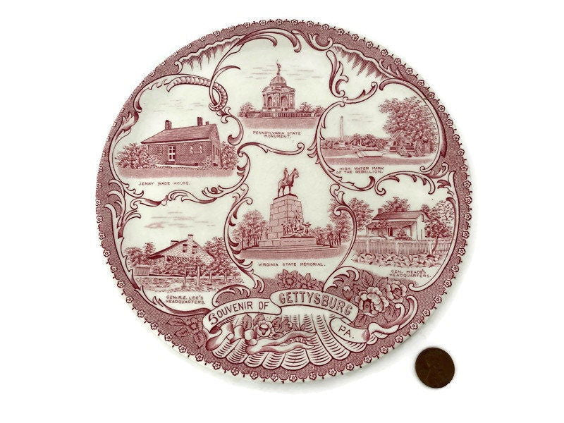 Vintage Gettysburg Pennsylvania Plate - Duckwells