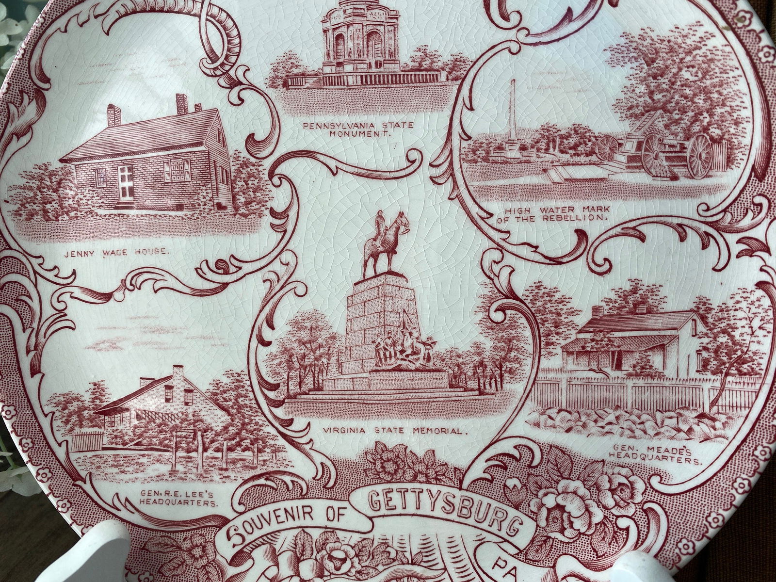 Vintage Gettysburg Pennsylvania Plate - Duckwells
