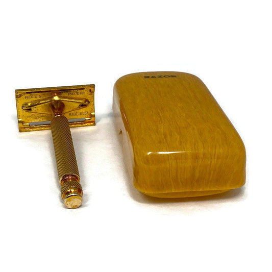 Vintage Gillette Razor and Celluloid Travel Case - Duckwells