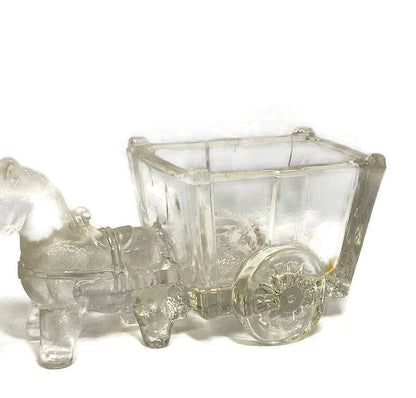 Vintage Glass Donkey Cart - Duckwells