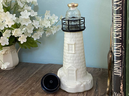 Vintage Glass Lighthouse Cologne Decanter - Duckwells